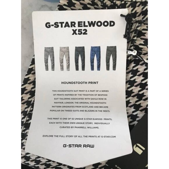 G-STAR Elwood 5622 3D Mid Waist Boyfriend Color Jeans Size 24 Houndstooth - Picture 6 of 7